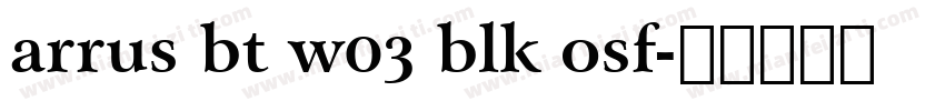 arrus bt w03 blk osf字体转换